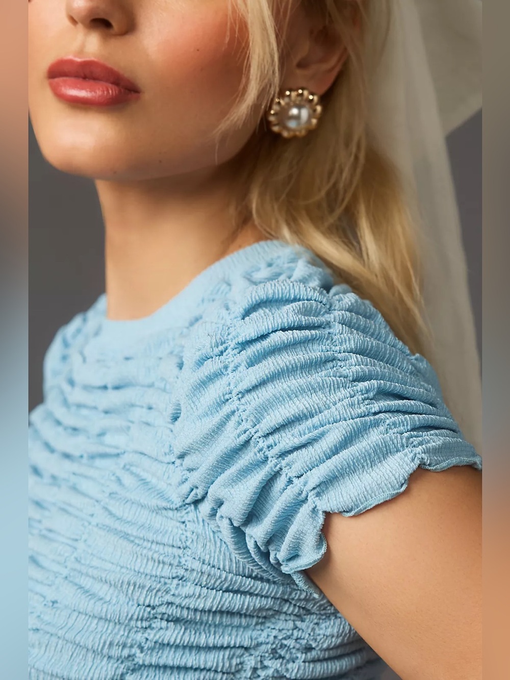 Anthropologie Ruched Baby Tee - Picture 4 of 7